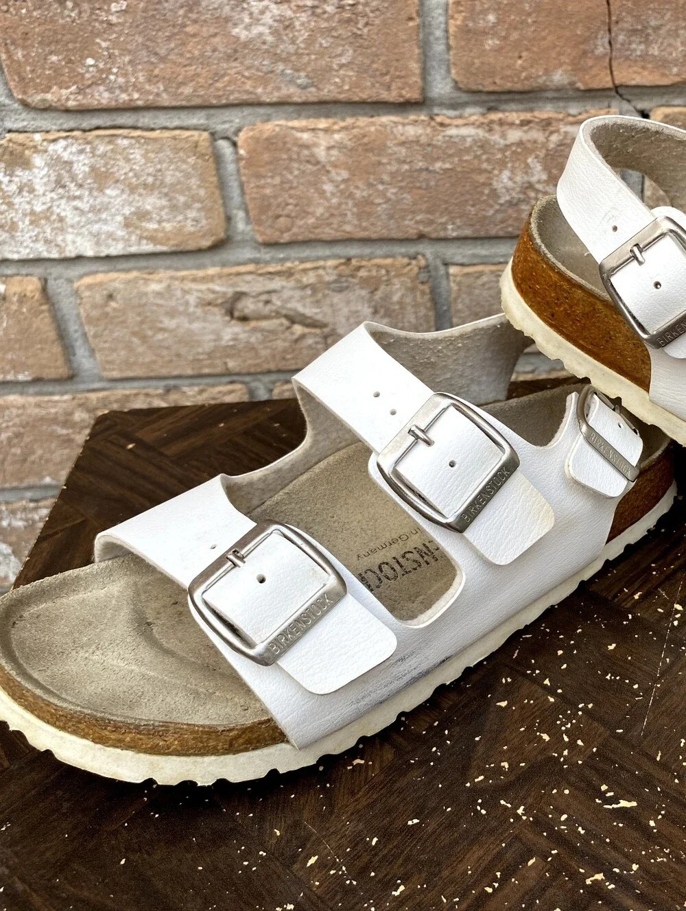 Birkenstock Milano White Kids Three-Strap Sandal In White 35/4 Pre-owned
